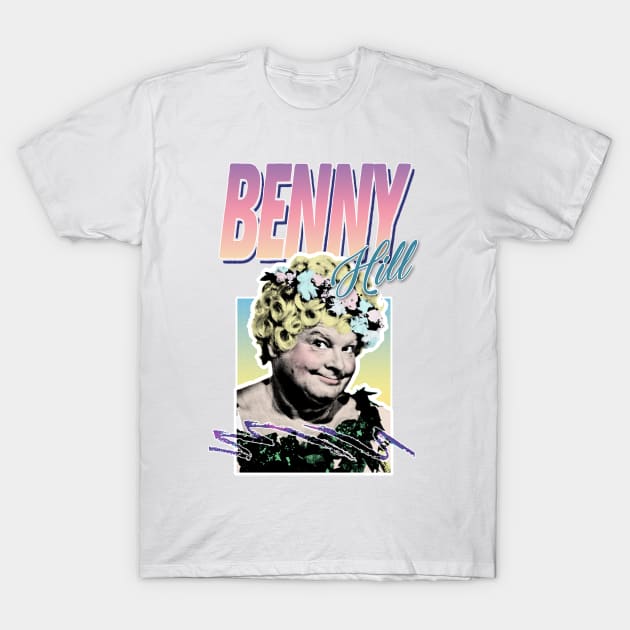 Benny Hill / 80s Retro Aesthetic Tribute Design T-Shirt by DankFutura